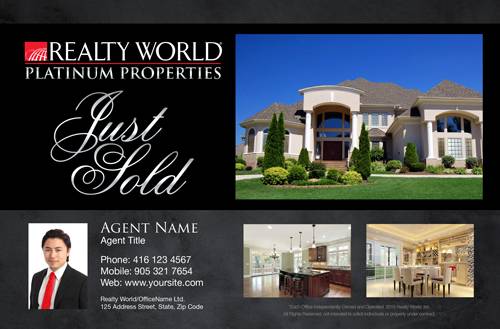 Realty World Platinum Postcards 5.5x 8.5 