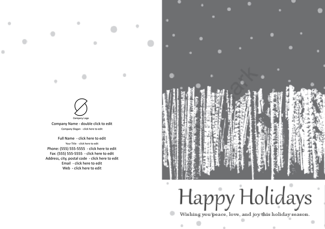 Happy Holiday Greeting Card - Pine