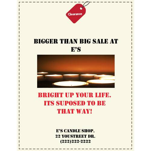 flyer - beige coupon sale