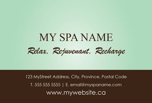 spa green and brown