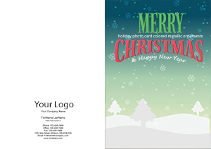independent Holiday Greeting Card Snow Illustration