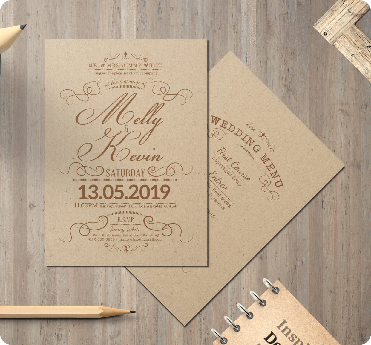 Kraft Postcards Printing Online eprintfast USA